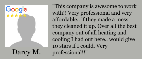 Darcy M's positive 5 Star Google review for Fields Heating, Cooling & Home Services HVAC company based out of Greensburg, Indiana